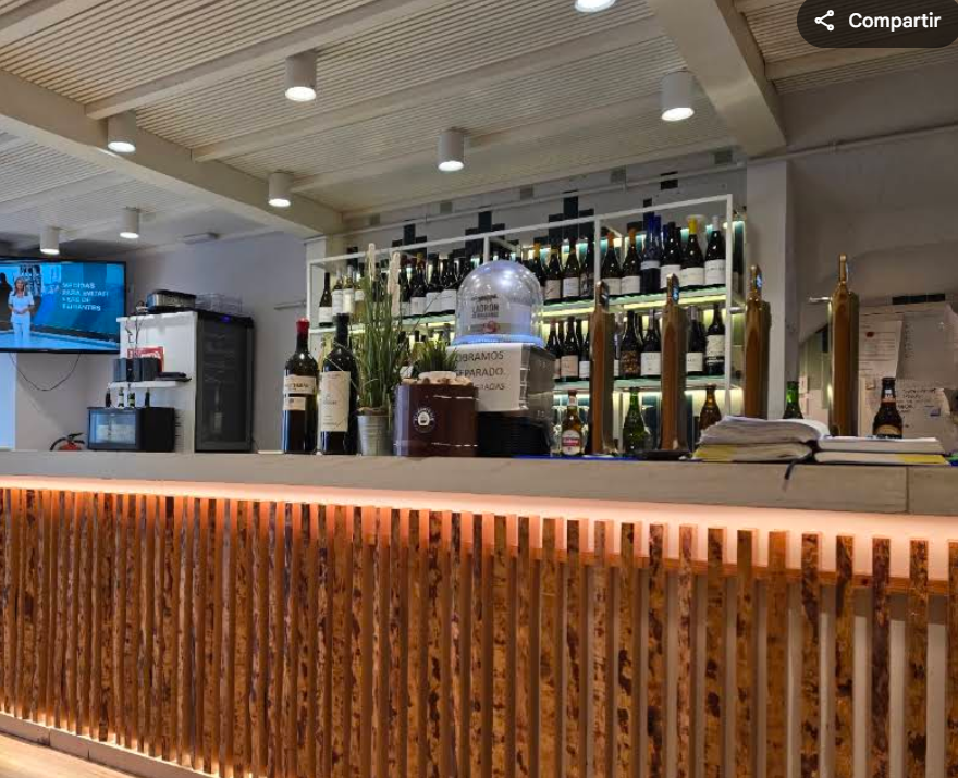 Barra de O Pincho con su selección de vinos